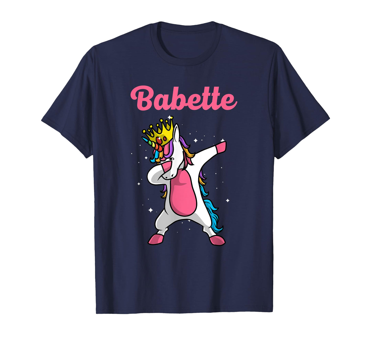 BABETTE Name Personalized Birthday Dabbing Unicorn Queen T-Shirt