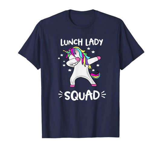 Lunch Lady Squad Dabbing Unicorn Lunch Lady T-Shirt