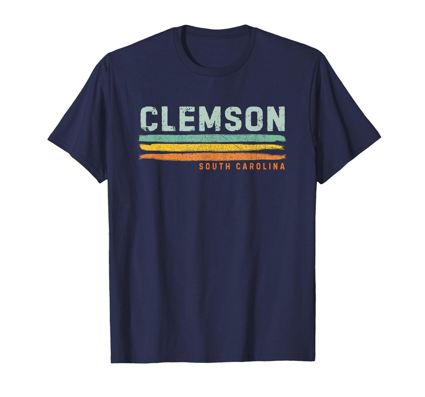 Vintage Stripes Clemson SC T-Shirt