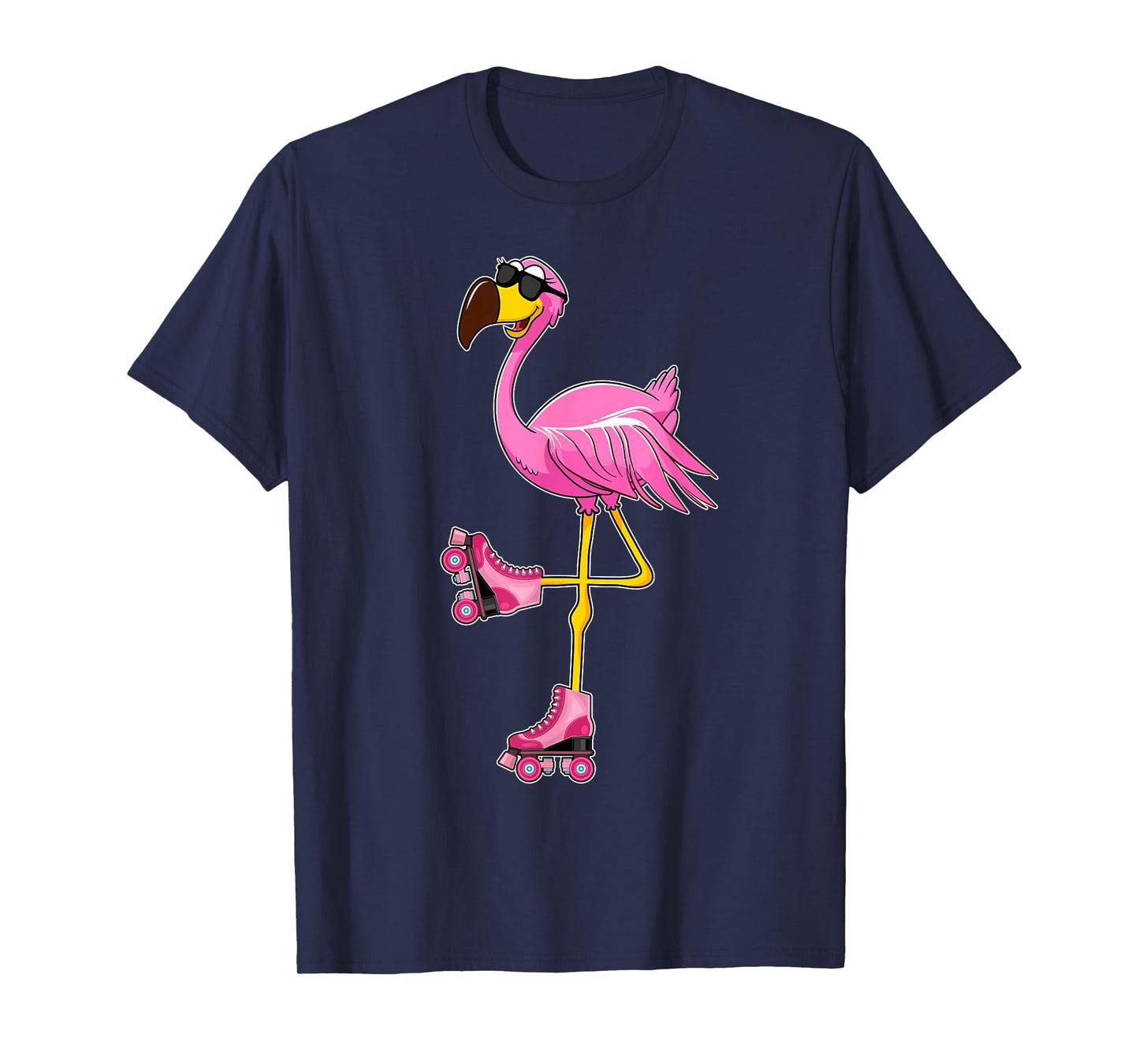Flamingo Roller Skates - Funny Flamingo Lover Roller Skaters T-Shirt