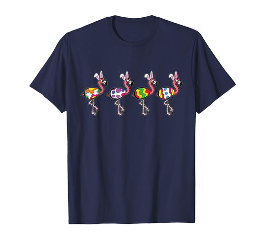 Flamingo Egg Bunny Ears Easter Cute Bird Rabbit Spring T-Shirt