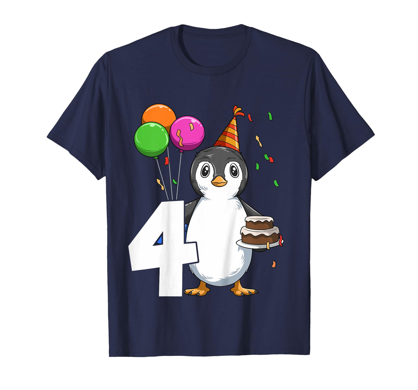 Penguin Birthday 4 Penguin 4th Birthday Outfit Penguin Party T-Shirt