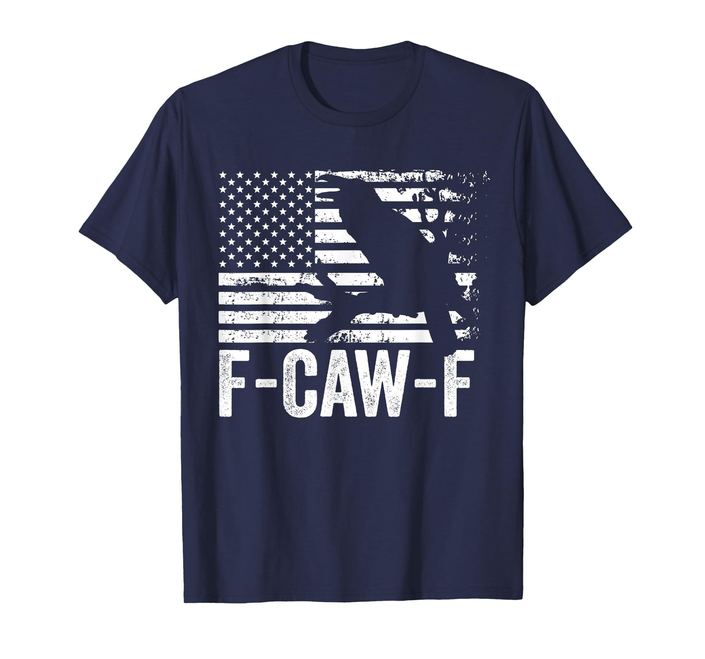 F-Caw-F Black Crow Black Bird Retro USA Flag Vintage F-Caw-F T-Shirt
