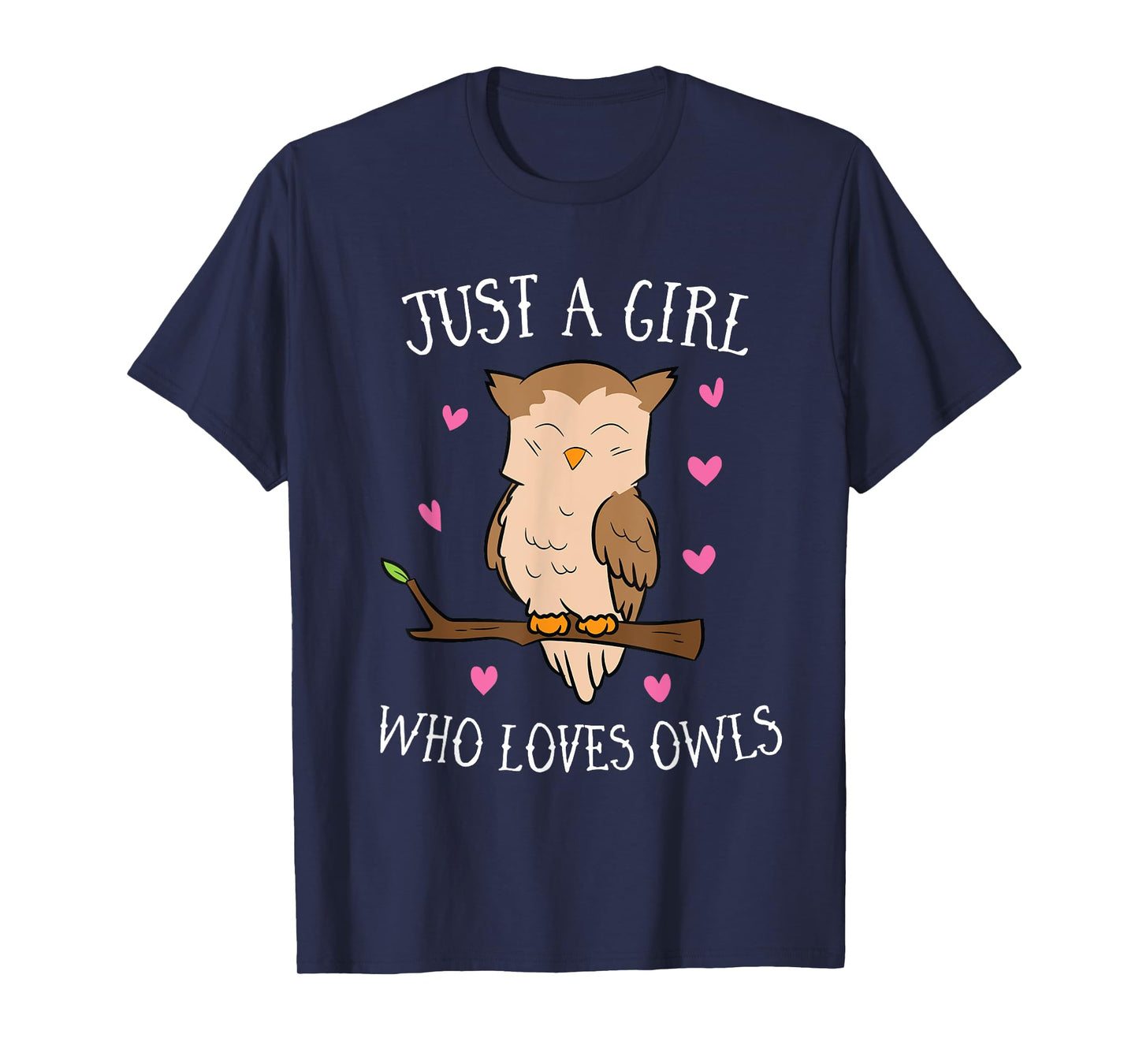 Just a Girl Who Loves Owls Cute Owl Girl T-Shirt