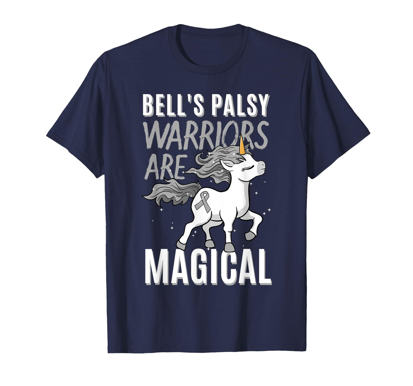 Bell's Palsy Warrior Idiopathic Facial Paralysis Unicorn T-Shirt