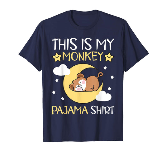 Cute PJ Teen Boys Girls PJs Funny This Is My Monkey Pajama T-Shirt