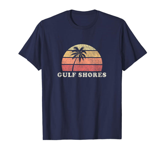 Gulf Shores AL Vintage 70s Retro Throwback Design T-Shirt