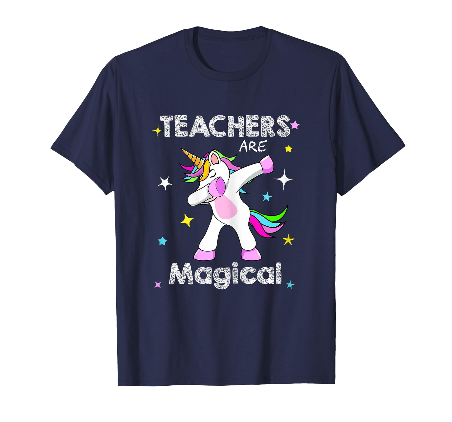 Teachers Are Magical Shirt Dabbing Unicorn Teaching Tee T-Shirt