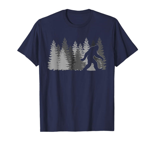 Vintage Bigfoot Sasquatch Gifts Father Day BigFoot Walking T-Shirt