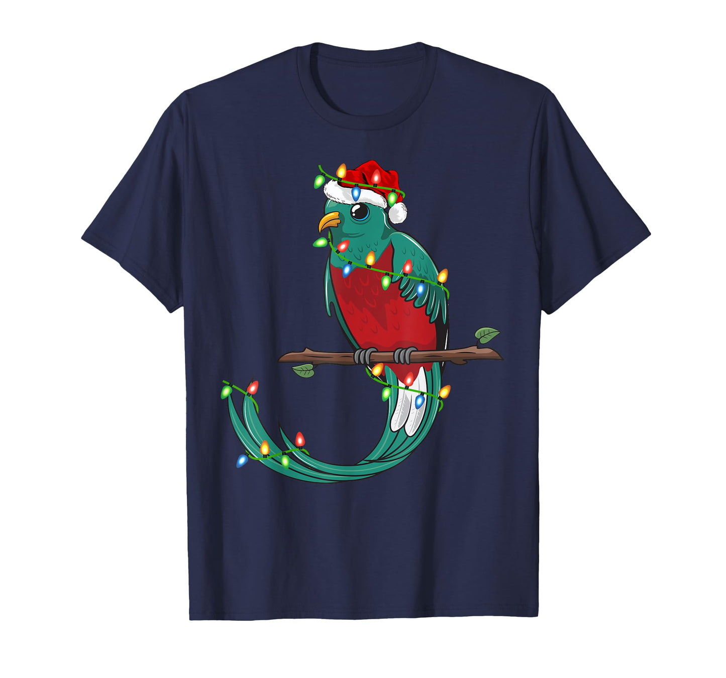Quetzal Bird Lover Xmas Santa Hat Quetzal Christmas T-Shirt