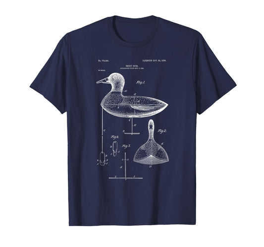 Vintage Duck Hunting Decoy Shirt - Wood Mallard Carving Tee T-Shirt