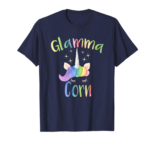 Glamma Corn Funny Unicorn Grandma T-Shirt