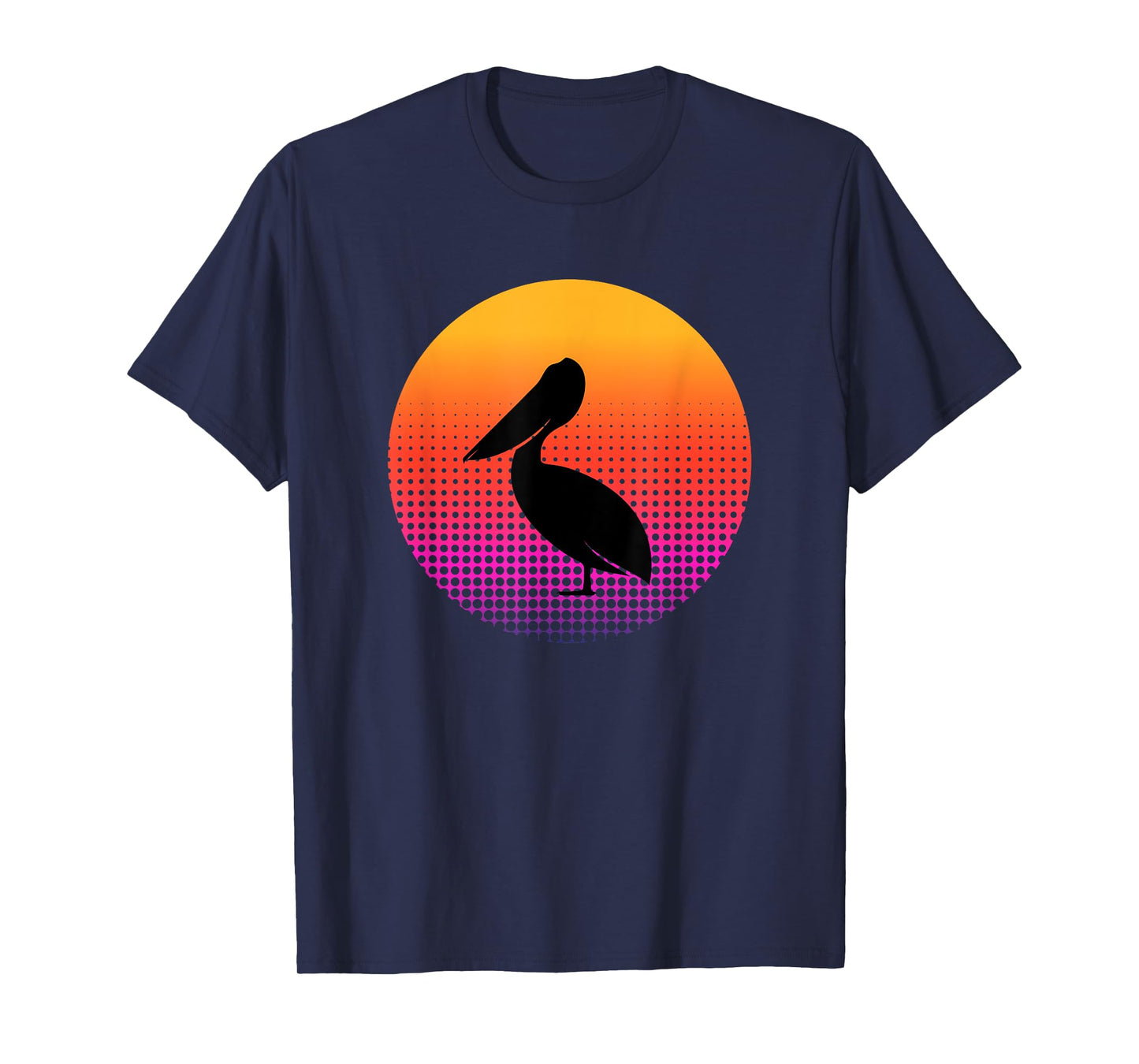 Retro Sunset Pelican Bird Animal Lover Gifts Men Women Youth T-Shirt