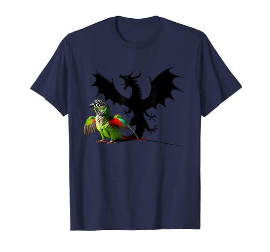 Funny Screaming Green Cheek Conure Parrot Dragon Lover Meme T-Shirt