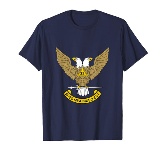 32nd Degree Mason 32 Masonic Scottish Rite AASR Wings Up T-Shirt