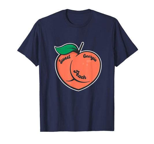 Sweet Georgia Peach Cute Peach With Heart Shaped Women Girls T-Shirt