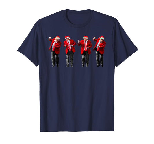 Christmas Donald Trump President 2024 Dancing Funny Santa T-Shirt
