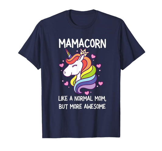 Womens Funny Mamacorn Unicorn Costume Mom Mother's Day T-Shirt
