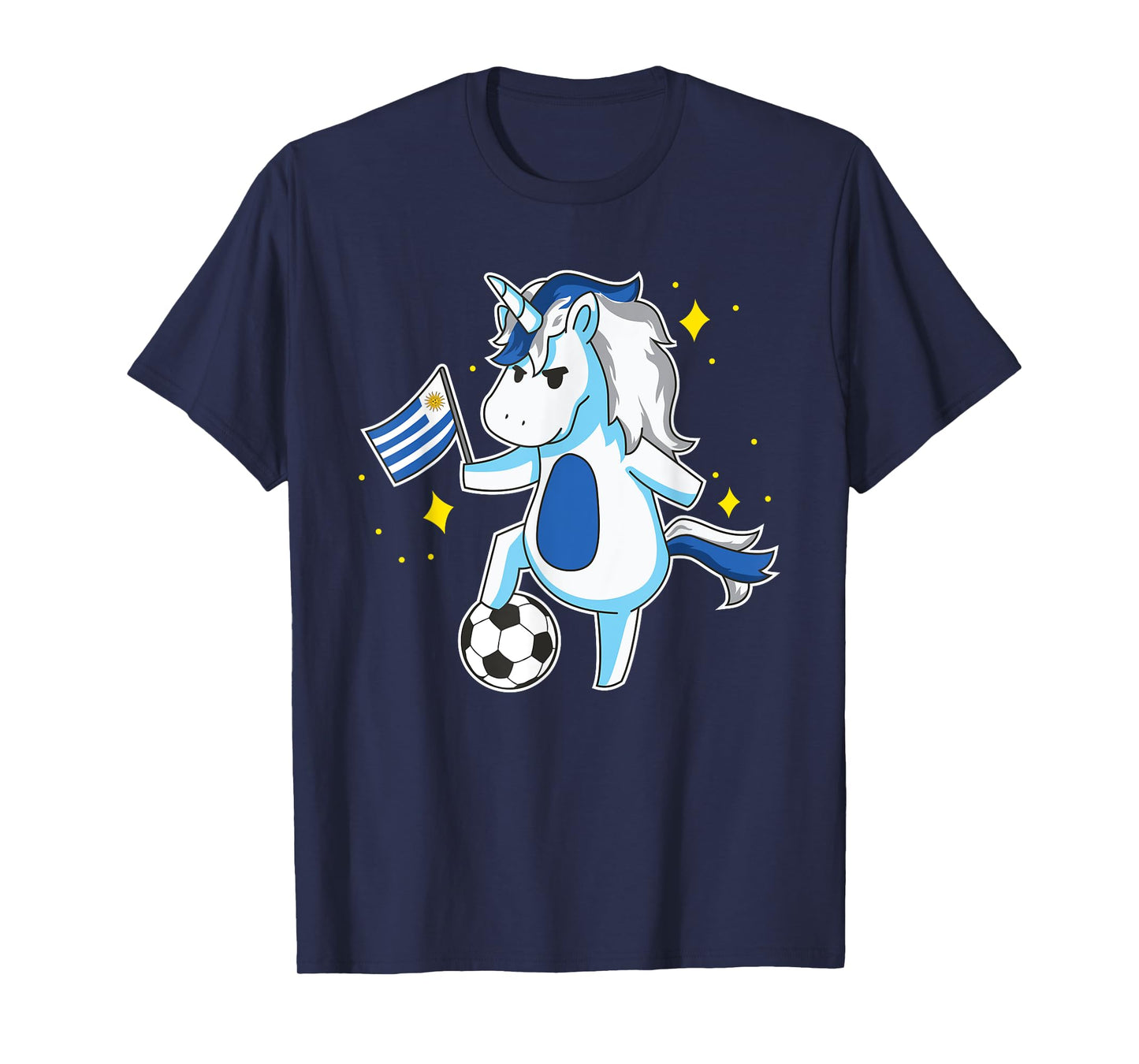 Soccer Unicorn Uruguay Jersey Design Uruguayan Football Gift T-Shirt