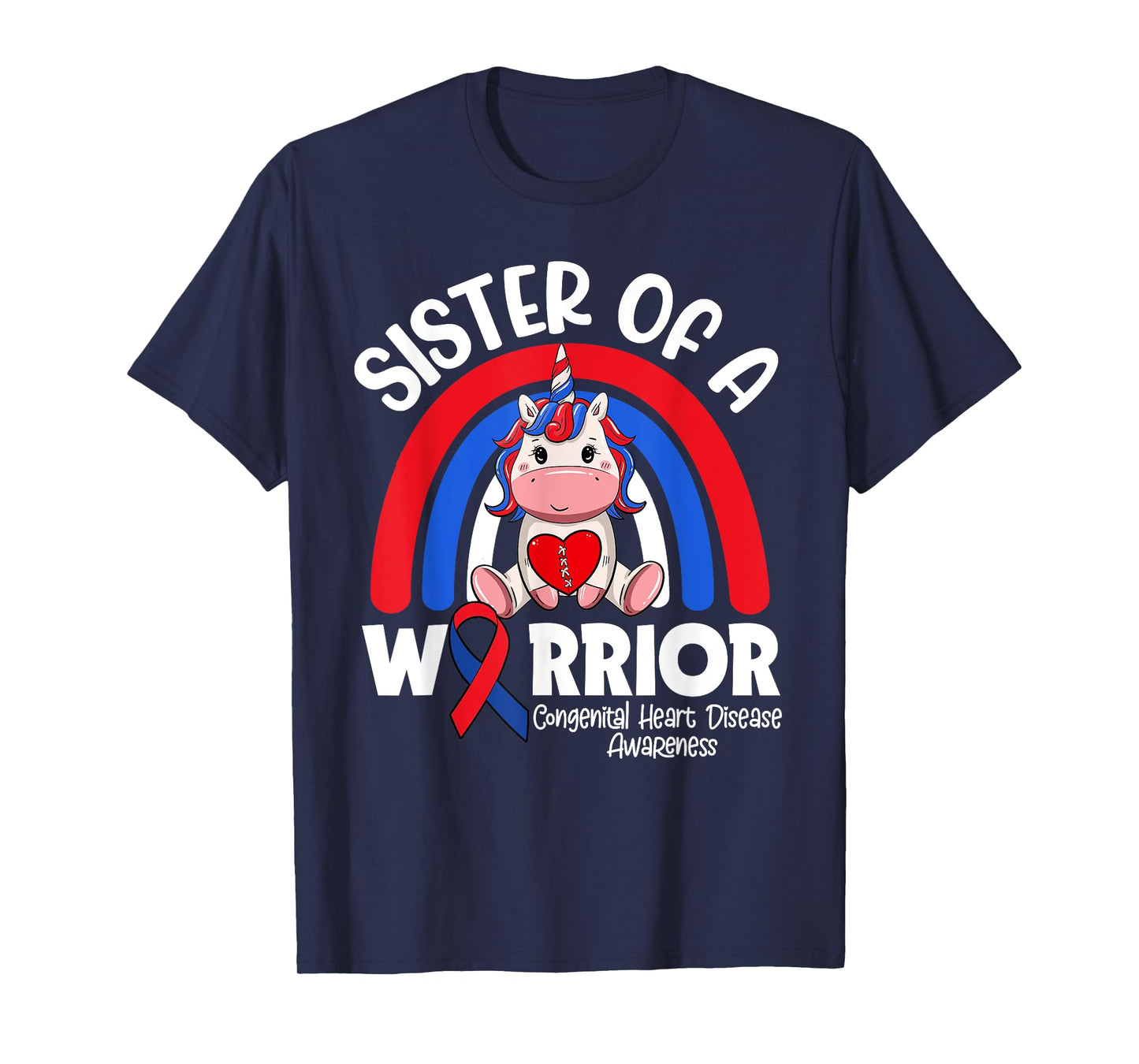 Sister Of A Heart Warrior CHD Awareness Week Clothing Gift T-Shirt