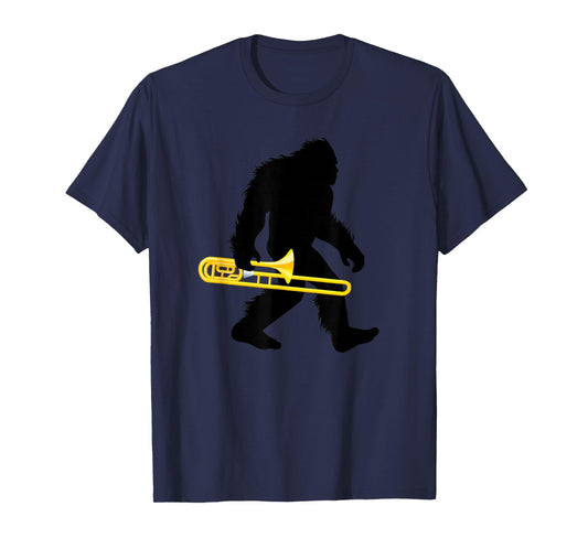 Bigfoot Trombone Sasquatch Trombonist Apparel T-Shirt