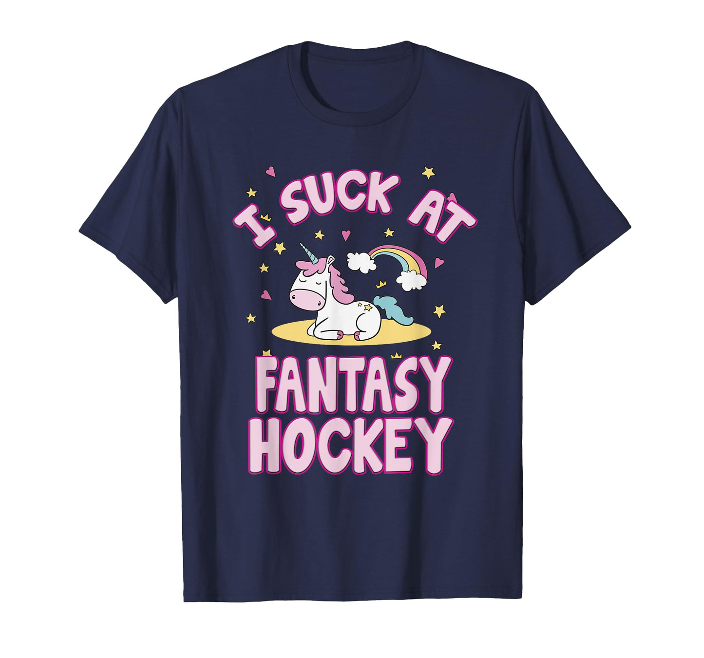 I Suck At Fantasy Hockey Draft Party Men Women T Shirt T-Shirt