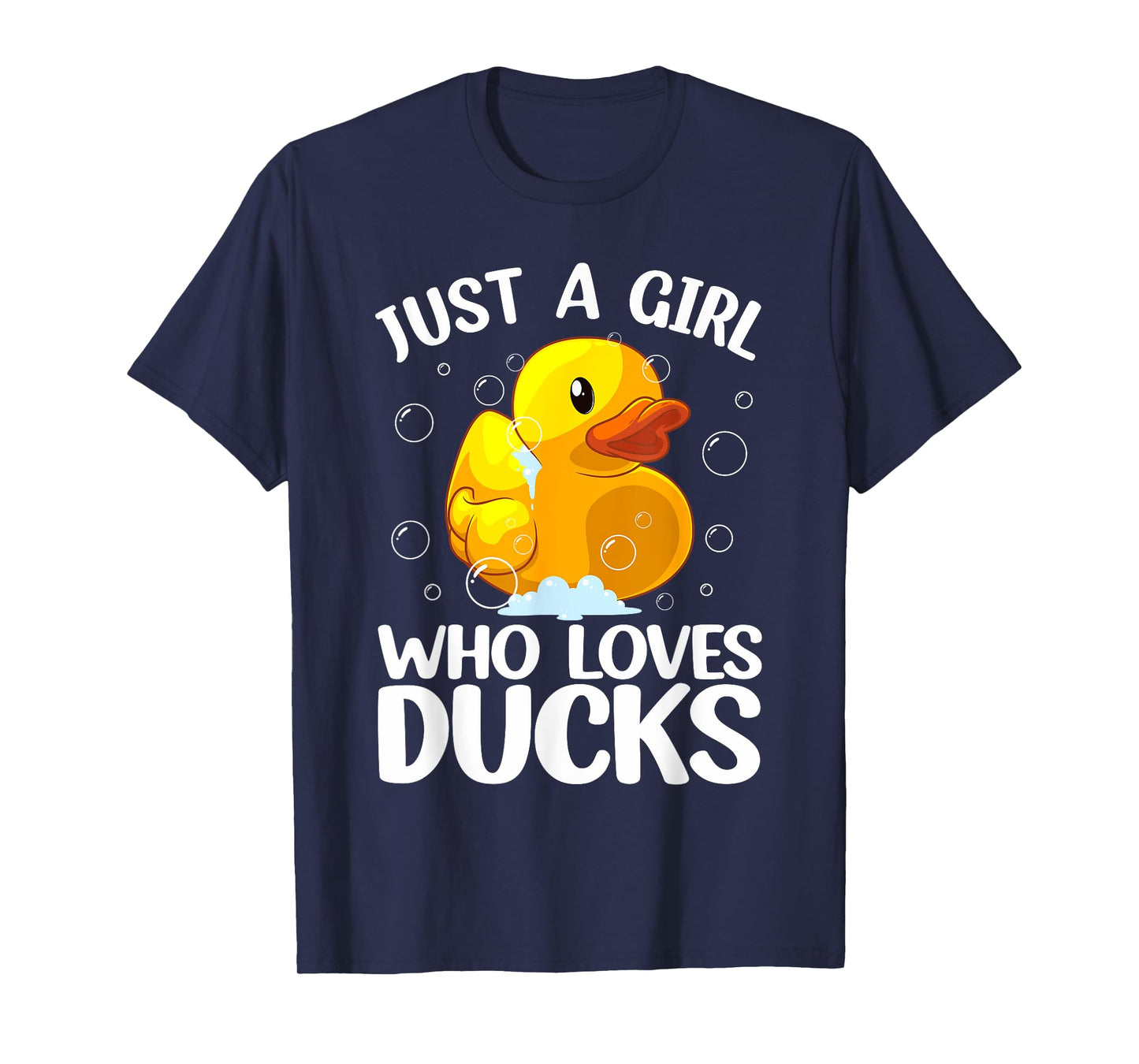 Cute Duck Art For Girls Women Kids Youth Rubber Duck Lover T-Shirt