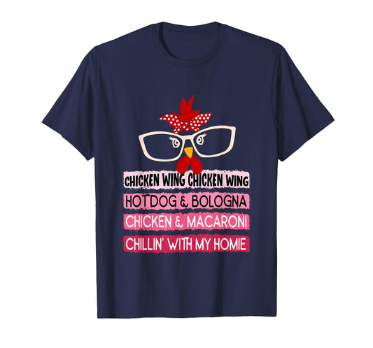 Cooked Chicken Wing Chicken Wing Hot Dog Bologna Macaroni Men Women Girls Kids T-Shirt