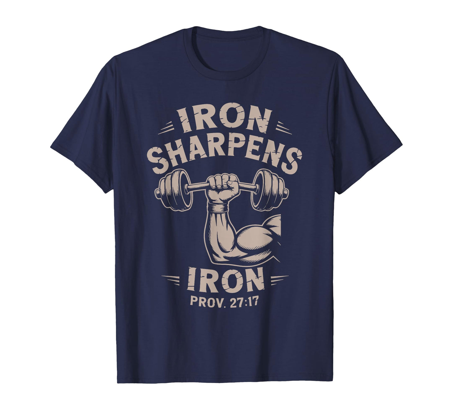 Iron Sharpens Iron Youth Christian Workout Gym Weightlifting T-Shirt