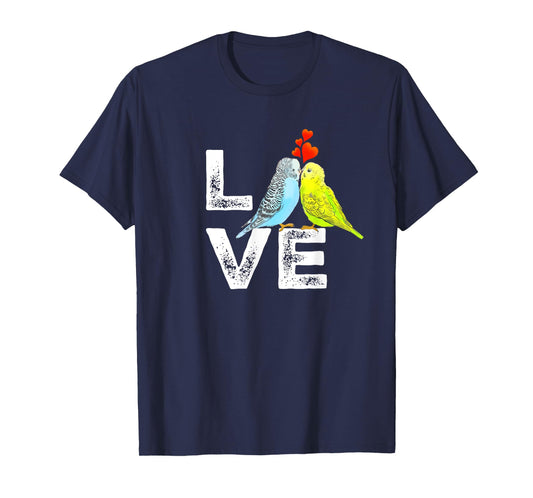 Cute Parrot Parakeet Family Love Men Women Boys Girls T-Shirt