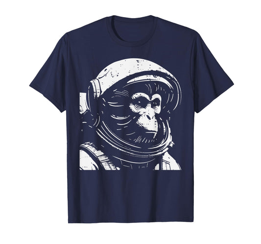 Monkey Astronaut Space Galaxy Ape Animal Men Women Boys Kids T-Shirt