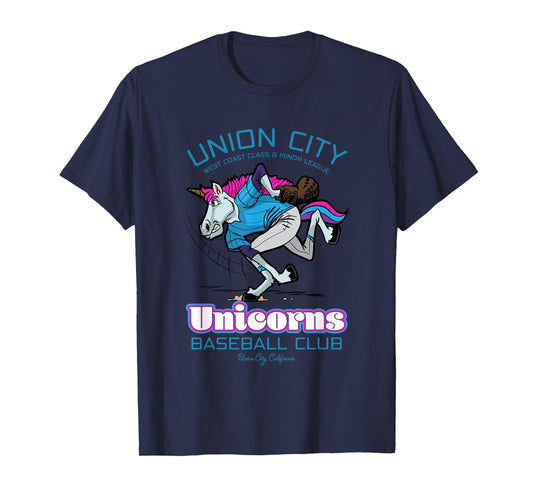 Union City Unicorns Retro Minor League Baseball Unicorn T-Shirt