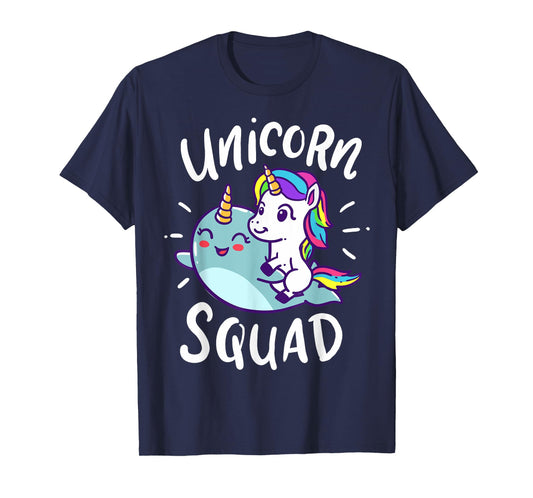 Unicorn Squad Narwhal Funny Cute Birthday Party Present Gift T-Shirt