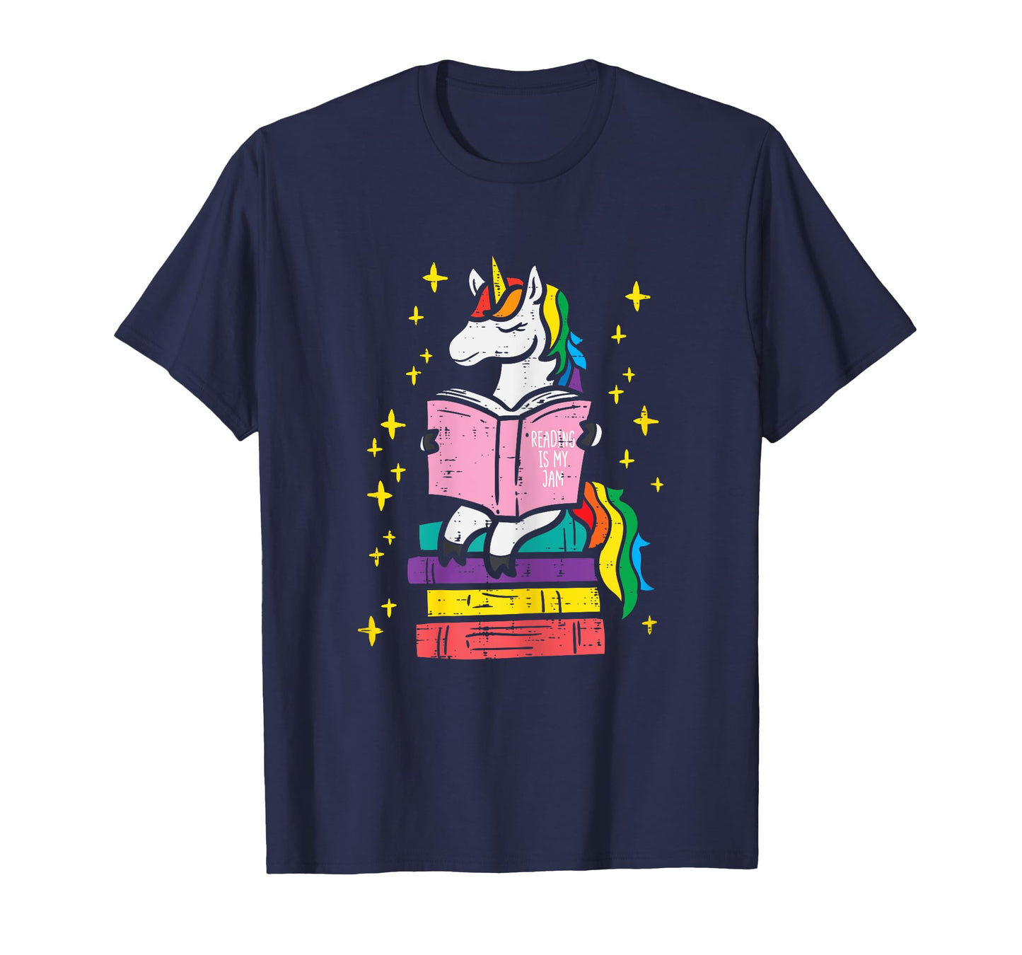 Reading Unicorn Cute Book Lover Bookworm Women Girls T-Shirt