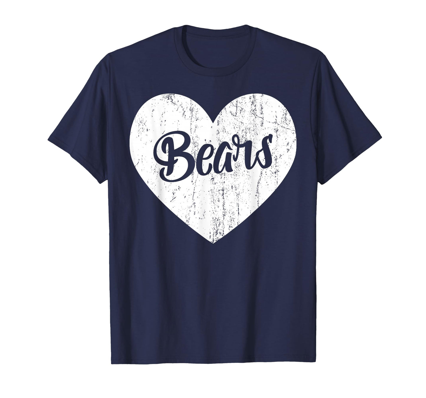 Bears School Sports Fan Team Spirit Mascot Cute Heart Gift T-Shirt