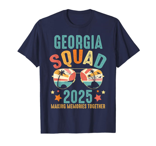 Georgia Squad 2025 Funny Groovy Reunion Friends Trip Match T-Shirt