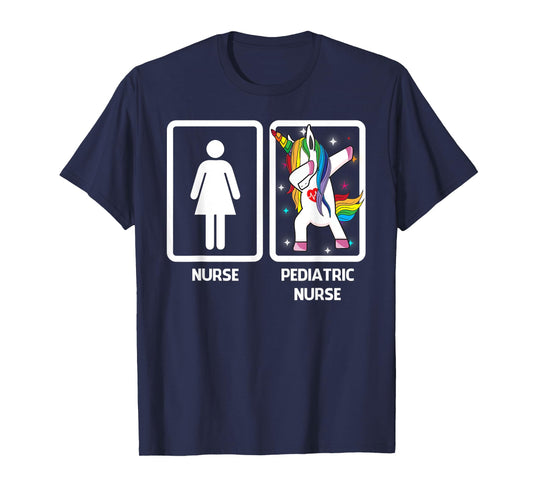 Pediatric Nurse Unicorn Dabbing Funny Pediatric Nursing T-Shirt