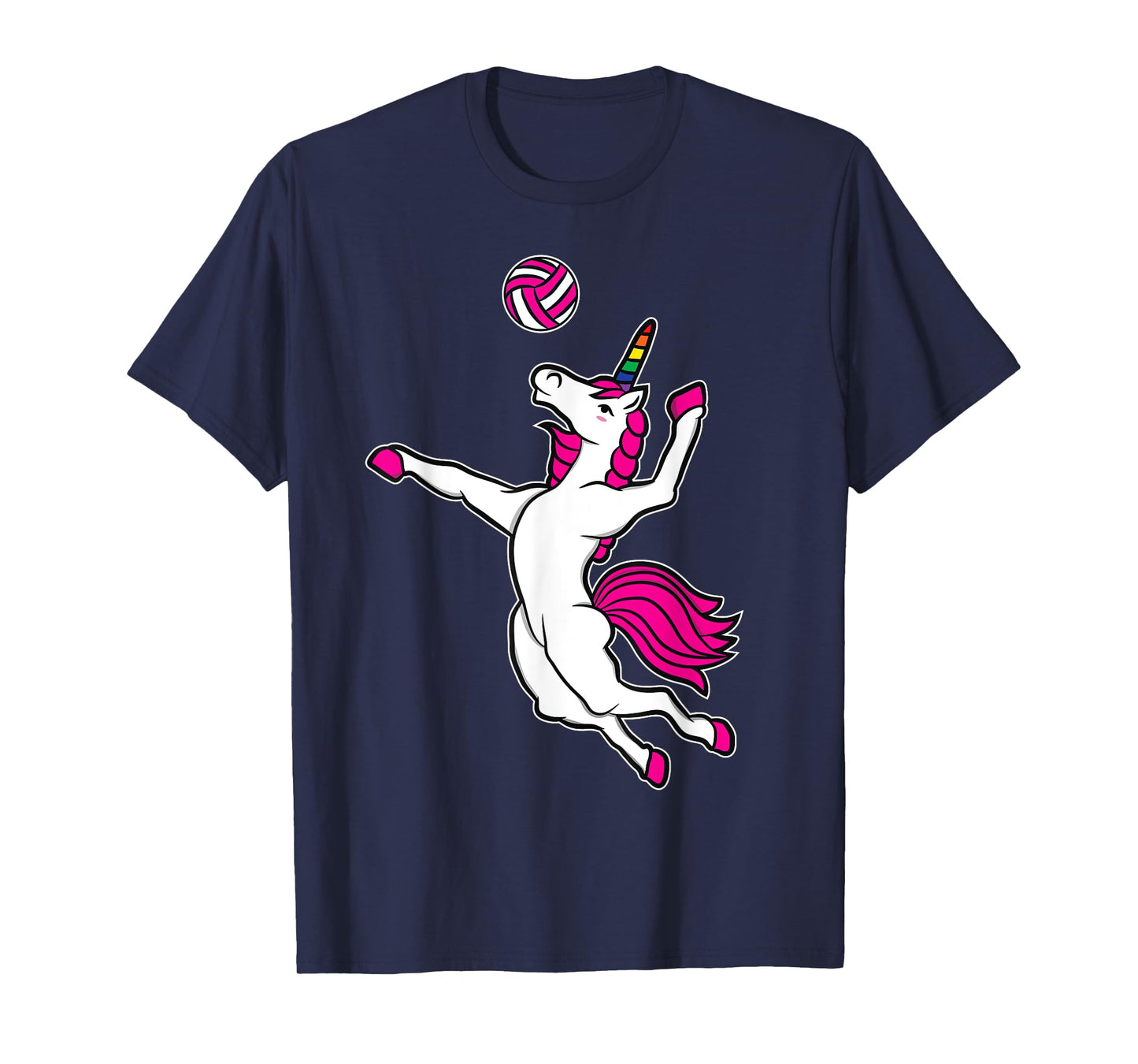 Funny Volleyball Unicorn T-Shirt For Volleyball Girls T-Shirt