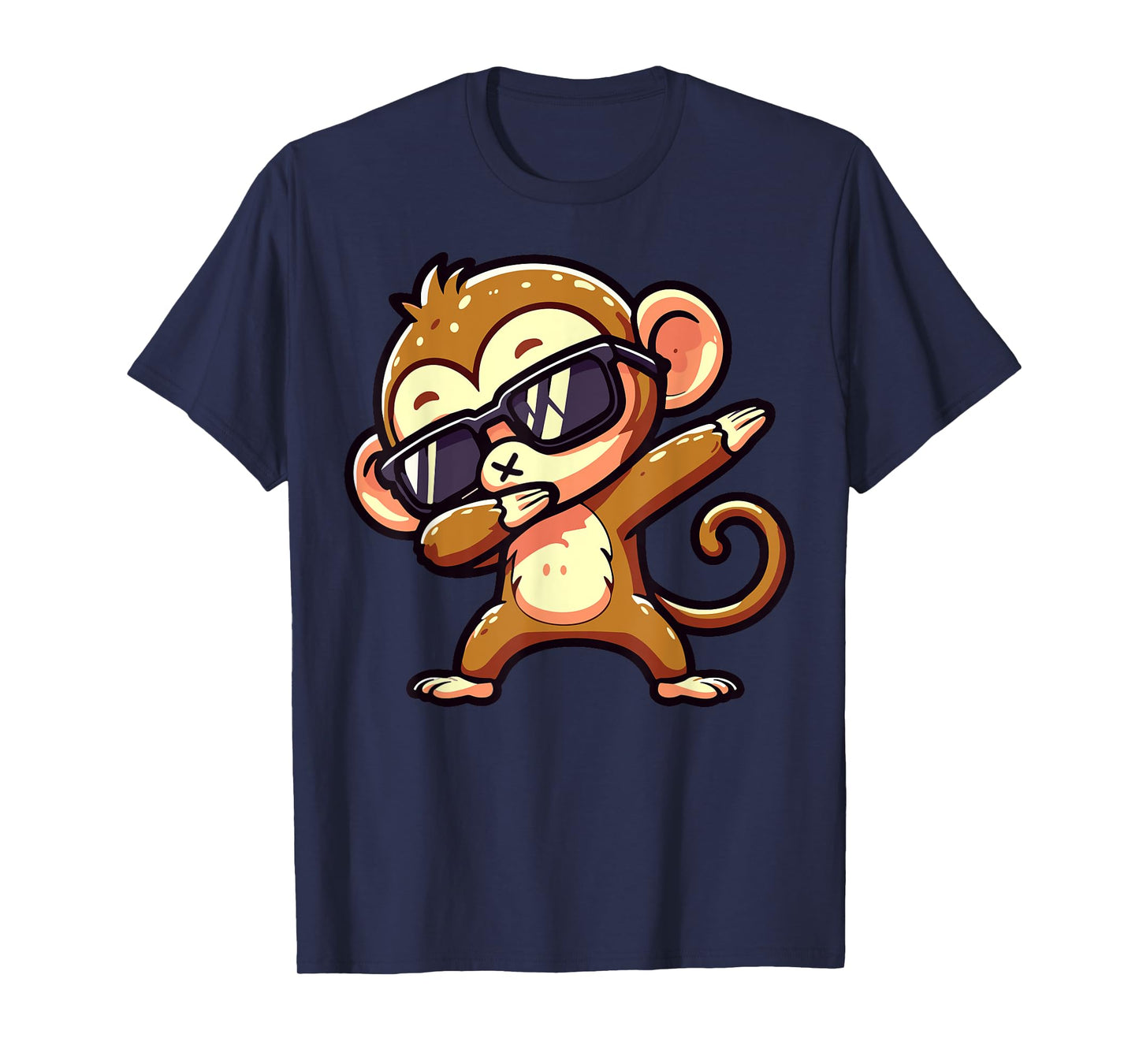 Dabbing Monkey Sunglasses Animal Dab Dance T-Shirt