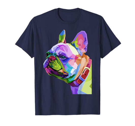 Frenchie French Bulldog Pop Art Portrait Bouledogue Men Women Kids T-Shirt