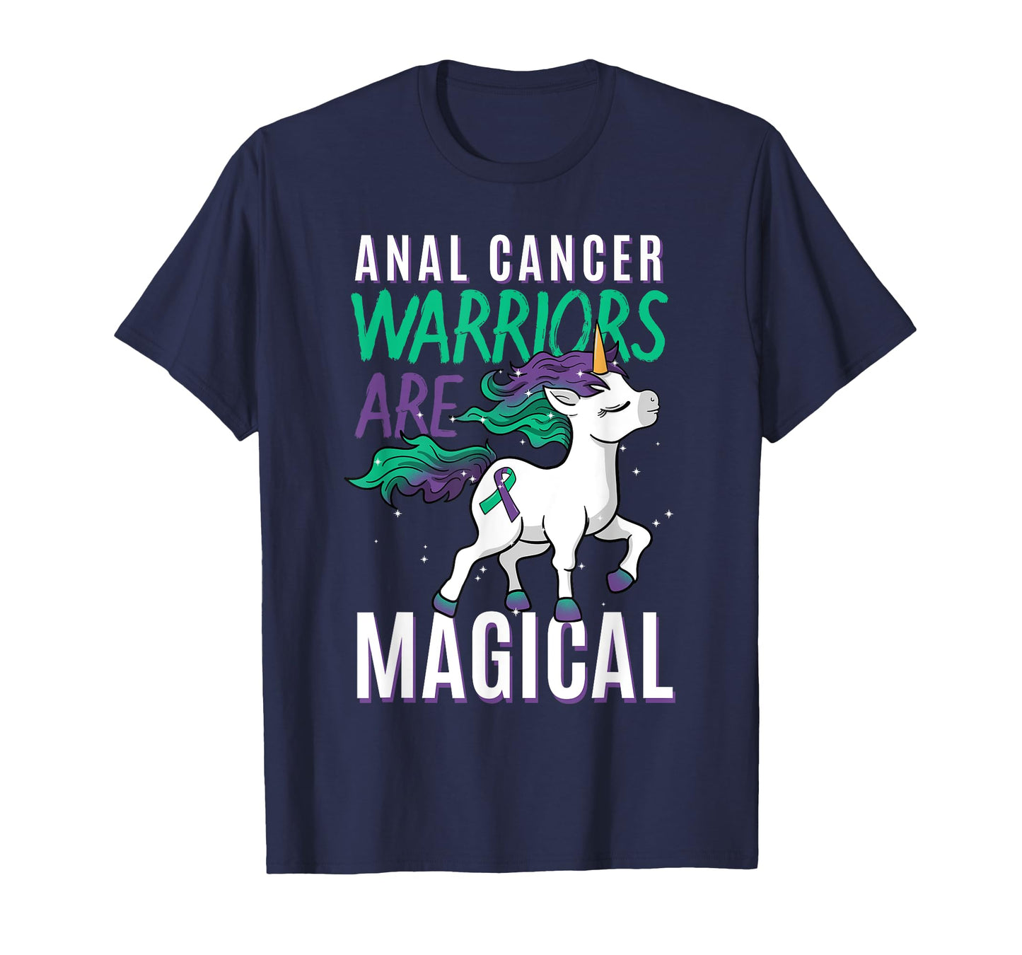 Anal Cancer Awareness Supporter Fighter Unicorn Lover Gift T-Shirt