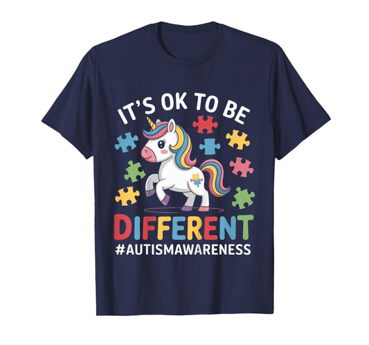 Kids It's OK To Be Different Autism Awareness Toddlers Girls T-Shirt