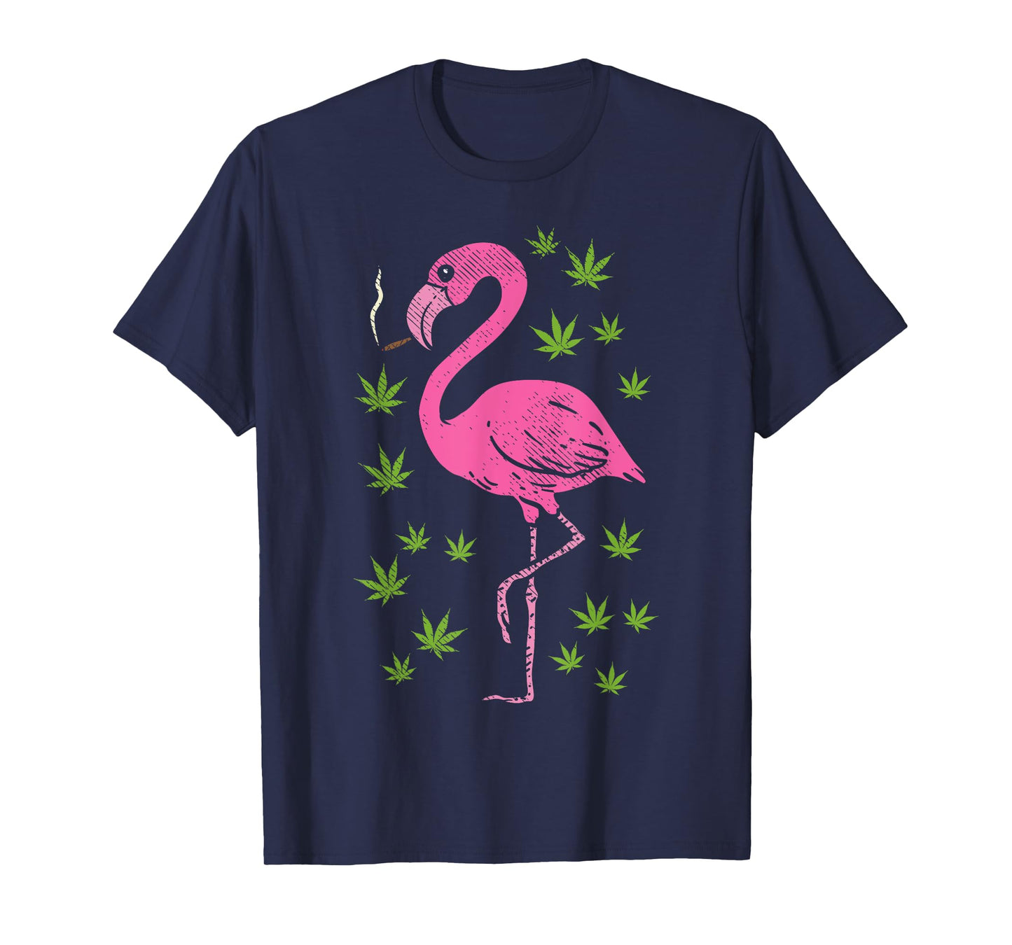 Flamingo Bird Smoking Weed Cannabis Blunt 420 Stoner Gift T-Shirt