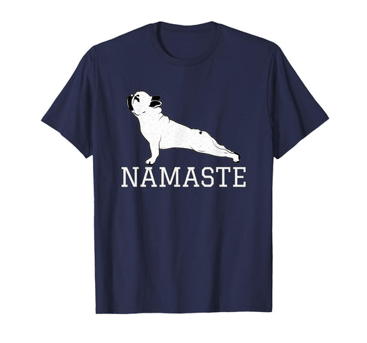 French Bulldog Yoga Funny Frenchie Namaste Lovers Gift T-Shirt for Men Women Girls Kids