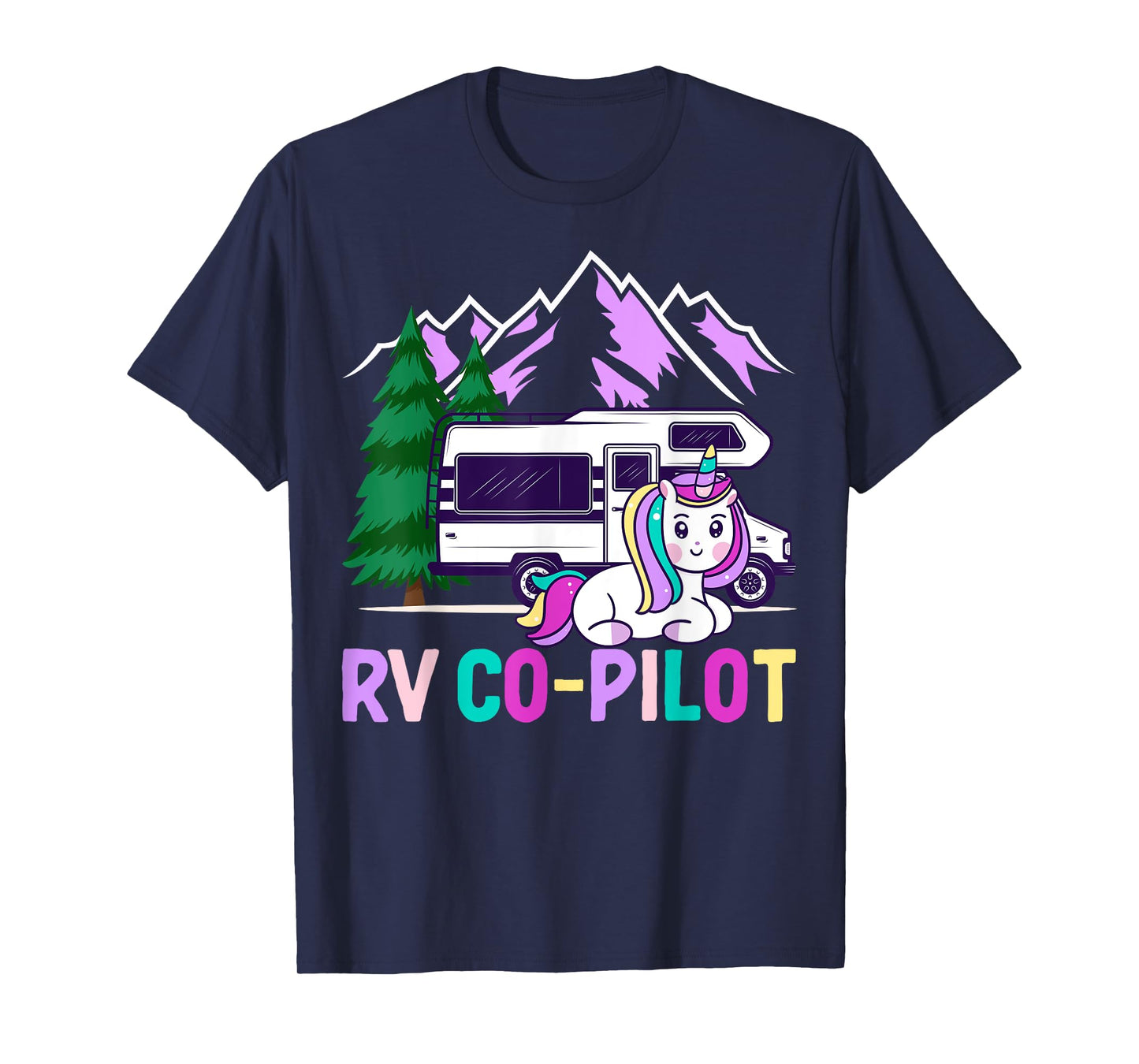 Rv Co-Pilot Rv Driver Rv Camper Rv Camping Girl T-Shirt