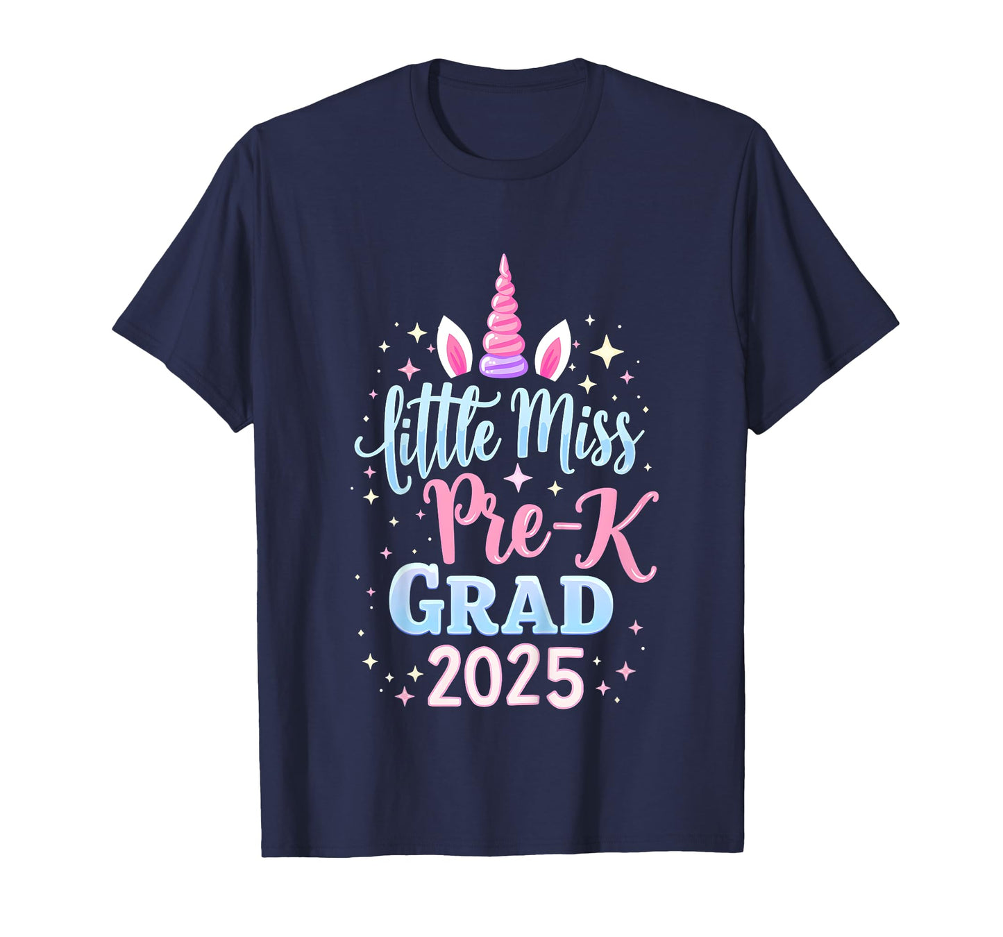 Kids Little Miss Pre-K Grad Preschool Girls Prek Graduation 2025 T-Shirt