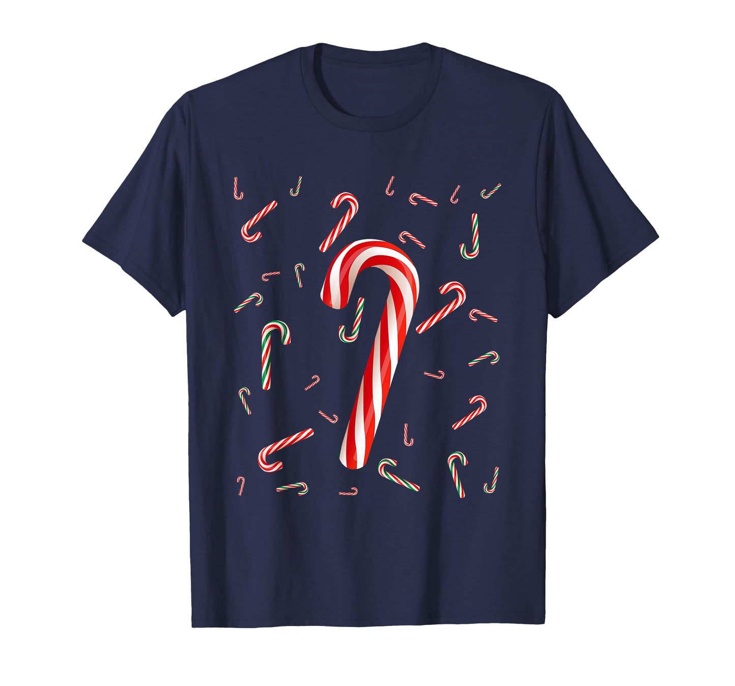 Christmas Candy Cane Santa Hat Xmas Holiday Boys Girls Kids T-Shirt