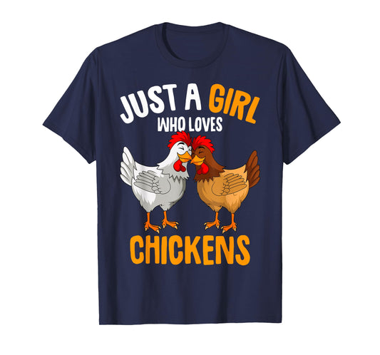 Just a Girl who loves Chickens Kids Chicken T-Shirt