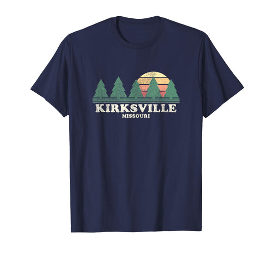 Kirksville MO Vintage Throwback Tee Retro 70s Design T-Shirt
