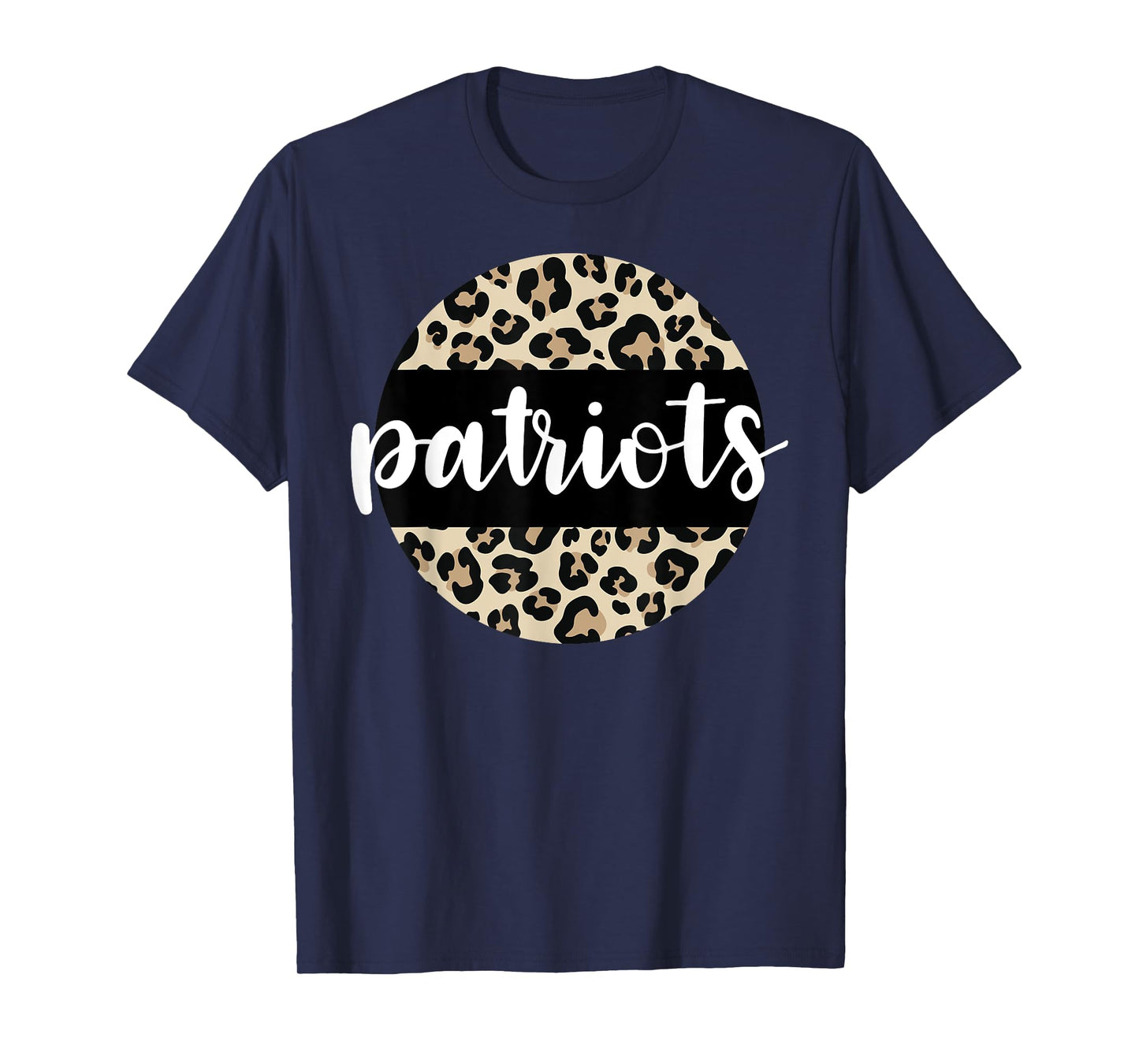 Leopard Print Patriots Team Mascot School Spirit Game Night T-Shirt